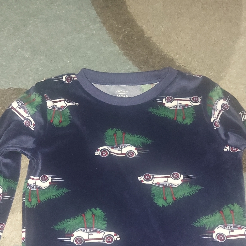 Carter's Navy Long Sleeve Car Print Tee